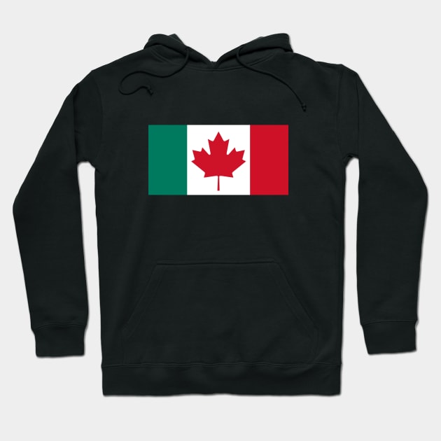 Canada - Italy Flag Mashup Hoodie by phneep